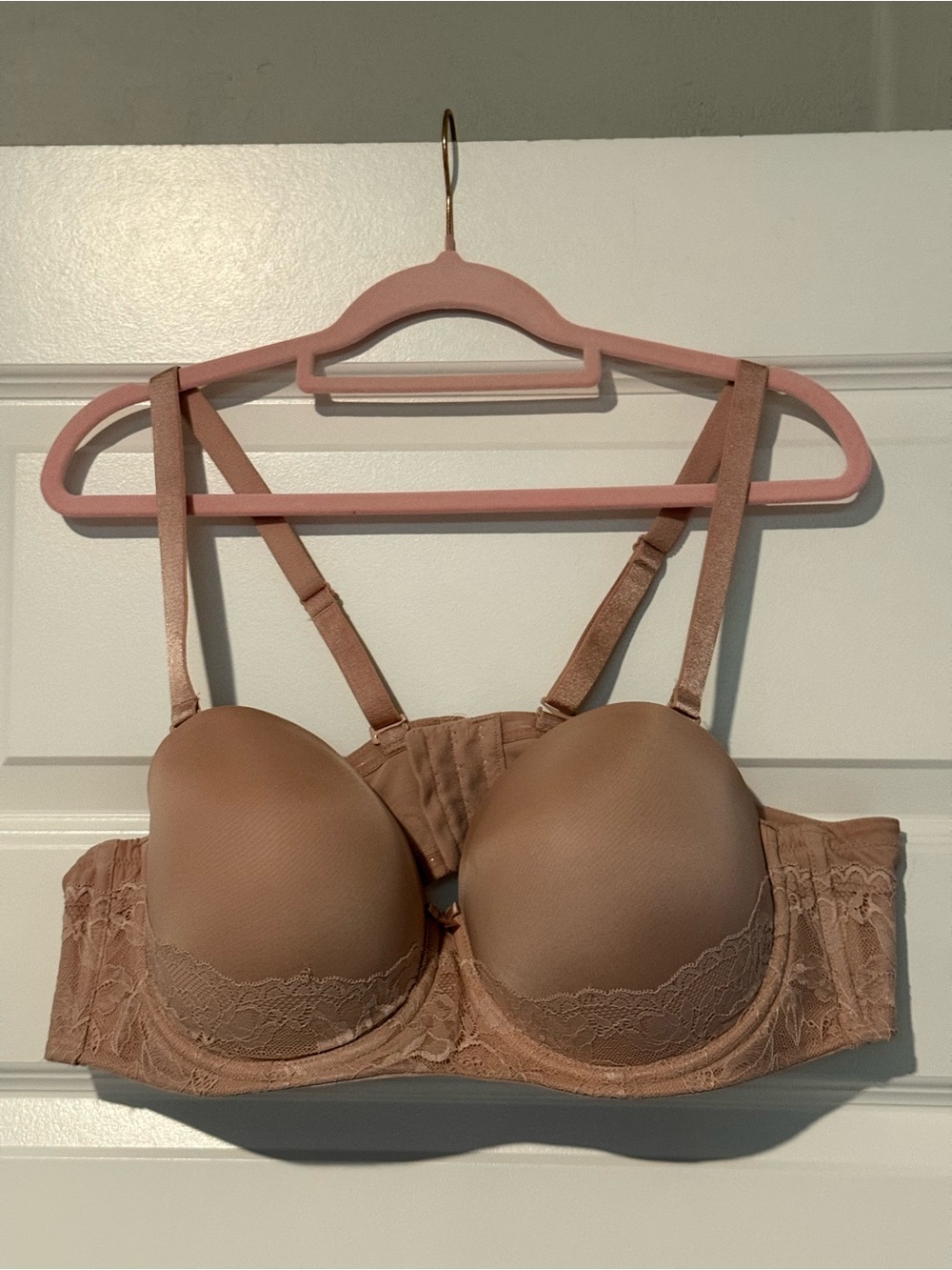 torrid Mauve-Nude Lace Trim Push-Up convertible Bra